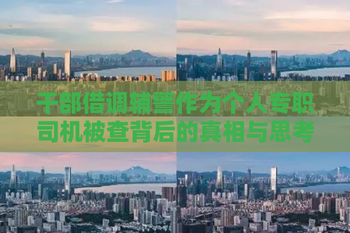 干部借调辅警作为个人专职司机被查背后的真相与思考